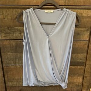 Elegant Blue Sleeveless Top